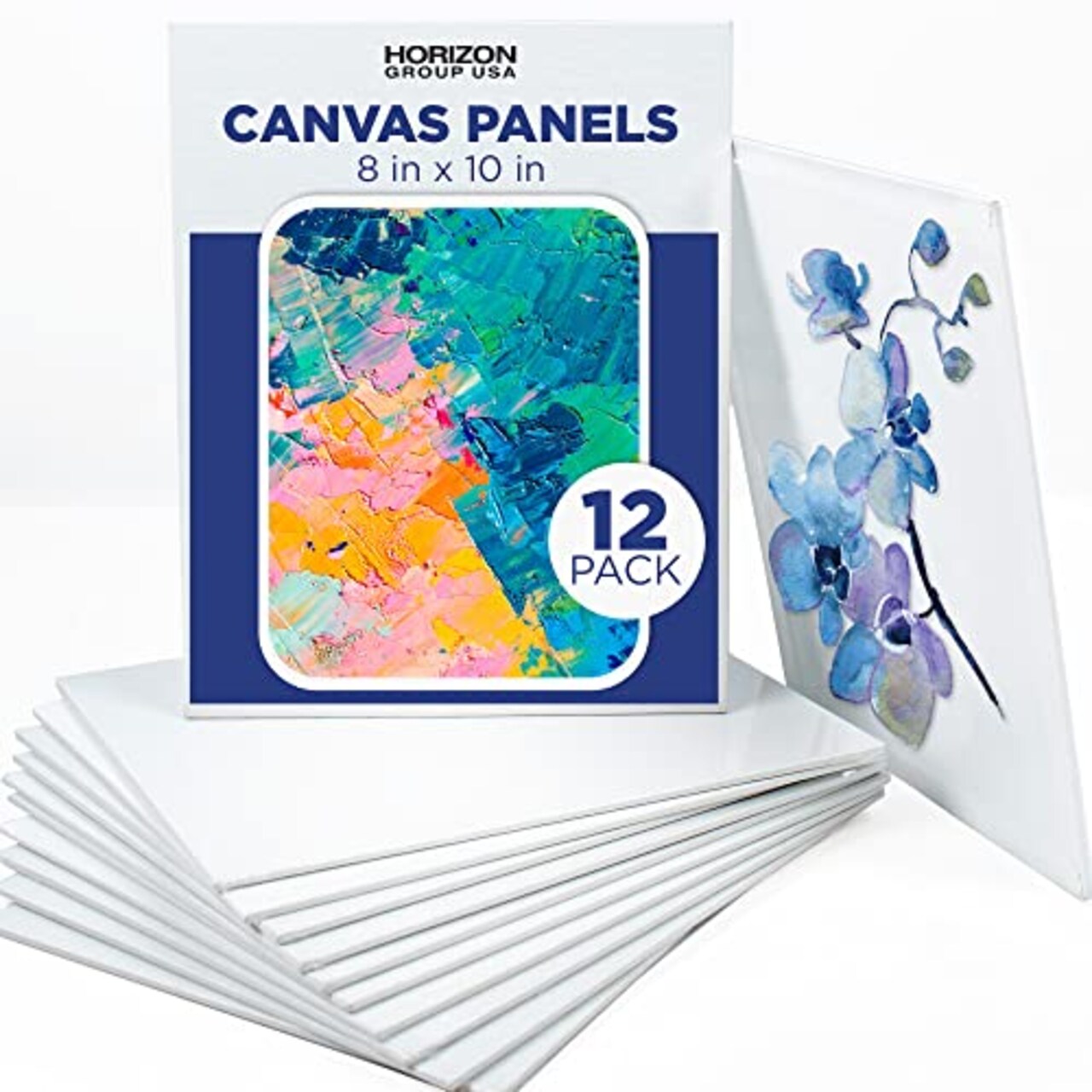 Horizon Group USA 8x10 Canvas Panel Boards Value Pack of 12, Primed,  Perfect for Painting Projects, Watercolor, Oil & Acrylic Paints, Paint  Canvas for Kids, Students, & Professionals